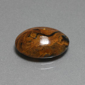Pietersita multicolorido natural 6,36ct, corte oval, opaco