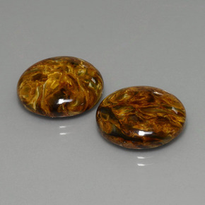 Pedras preciosas de pietersita multicolorido natural de  ct, corte redondo, opaco
