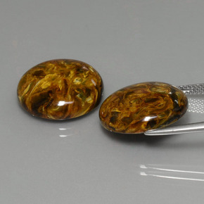 Pedras preciosas de pietersita multicolorido natural de  ct, corte redondo, opaco