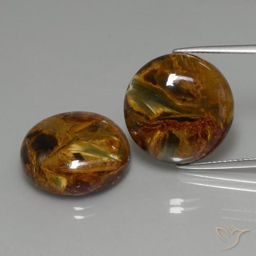 34.12ctw Natural Multicolorido Pietersite, Redondo, Opaco