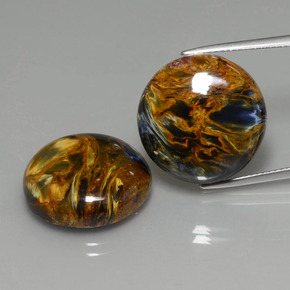 Pedras preciosas de pietersita multicolorido natural de  ct, corte redondo, opaco