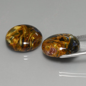 Pedras preciosas de pietersita multicolorido natural de  ct, corte redondo, opaco