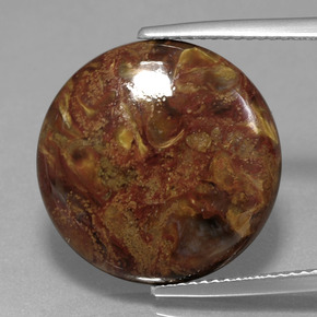 Pietersita multicolorido natural 11,89ct, corte redondo, opaco