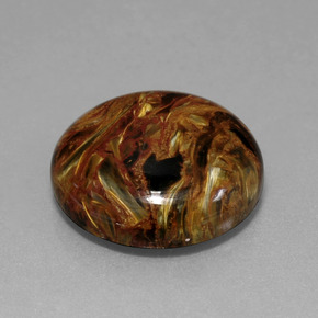 Pietersita multicolorido natural 14,65ct, corte redondo, opaco