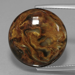 Pietersite Multicolorido Natural 15.43ct, Corte Redondo, Opaco