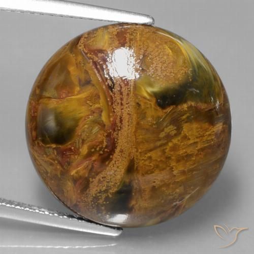 15.09ct Natural Multicolorido Pietersite, Redondo, Opaco