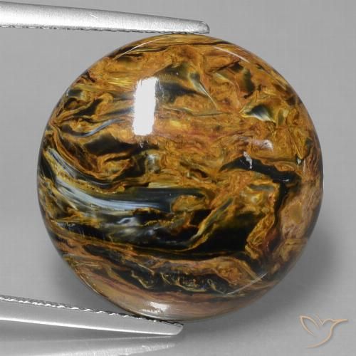 15.19ct Natural Multicolorido Pietersite, Redondo, Opaco