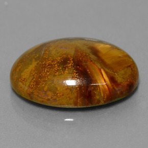 Pietersita multicolorido natural 12,64ct, corte oval, opaco