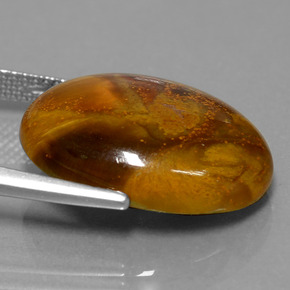 Pietersita multicolorido natural 12,64ct, corte oval, opaco