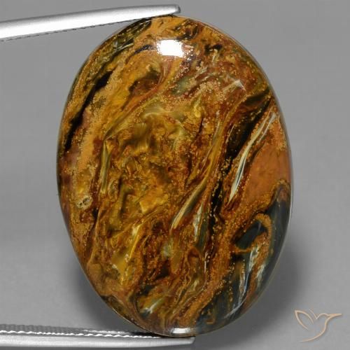 34.44ct Natural Multicolorido Pietersite, oval, Opaco