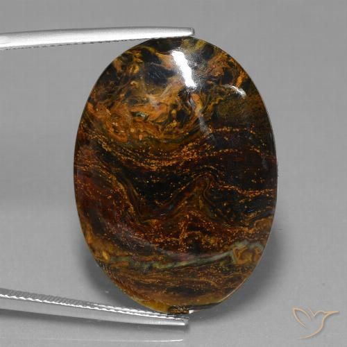 19.62ct Natural Multicolorido Pietersite, oval, Opaco