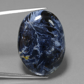 Pietersita multicolorido natural 30,94ct, corte oval, opaco