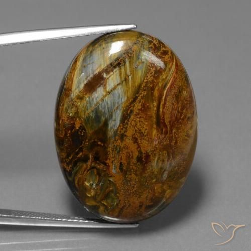 34.18ct Natural Multicolorido Pietersite, oval, Opaco