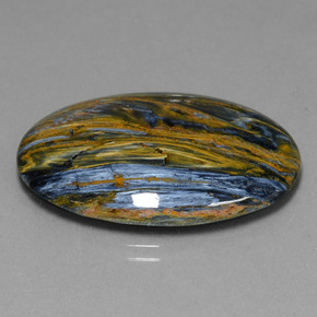 Pietersita multicolorido natural 26,41ct, corte oval, opaco