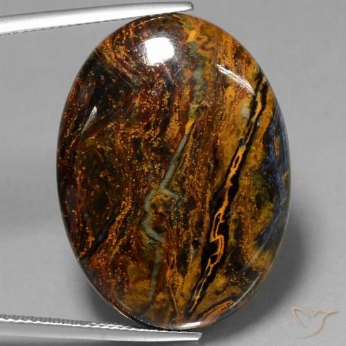 27.91ct Natural Multicolorido Pietersite, oval, Opaco