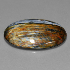 Pietersita multicolorido natural 27,95ct, corte oval, opaco