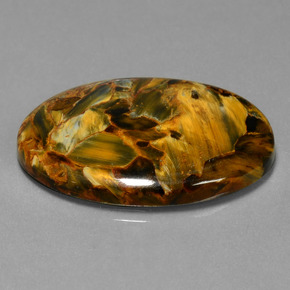 Pietersita multicolorido natural 25,72ct, corte oval, opaco