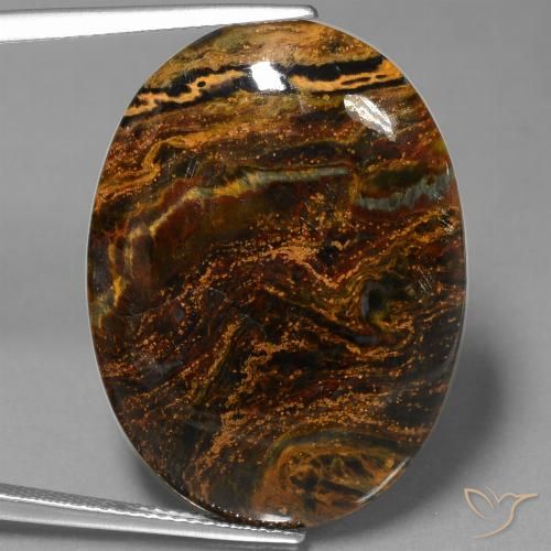 21.92ct Natural Multicolorido Pietersite, oval, Opaco