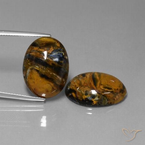 25.29ctw Natural Multicolorido Pietersite, oval, Opaco