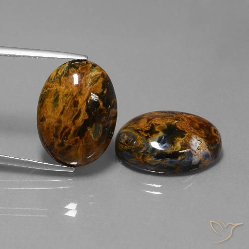 28.36ctw Natural Multicolorido Pietersite, oval, Opaco