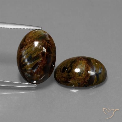 10.01ctw Natural Multicolorido Pietersite, oval, Opaco