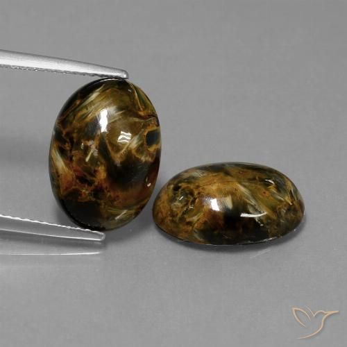 9.17ctw Natural Multicolorido Pietersite, oval, Opaco