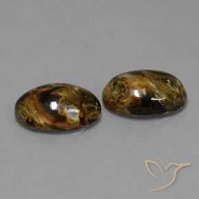 Pedras preciosas de Pietersite Multicolorido natural de 9.17 ct, oval, Opaco