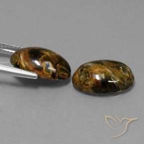 Pedras preciosas de Pietersite Multicolorido natural de 9.17 ct, oval, Opaco