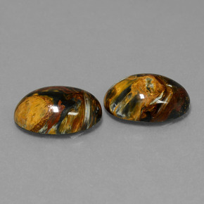 Pedras preciosas de pietersita multicolorido natural de 9,19 ct, corte oval, opaco