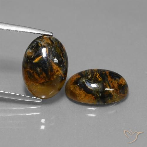 9.39ctw Natural Multicolorido Pietersite, oval, Opaco