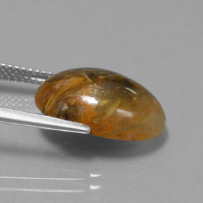Pietersita multicolorido natural 6,69ct, corte oval, opaco