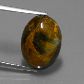 Pietersite Multicolorido Natural 7.40ct, Corte Oval, Opaco