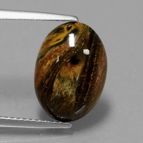 Pietersite Multicolorido Natural 3.99ct, Corte Oval, Opaco