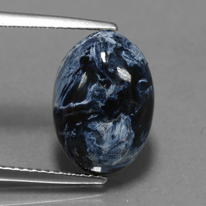 Pietersita multicolorido natural 4,85ct, corte oval, opaco