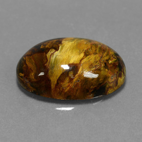 Pietersita multicolorido natural 7,62ct, corte oval, opaco