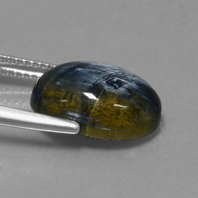 Pietersita multicolorido natural 5,27ct, corte oval, opaco
