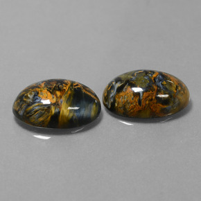 Pedras preciosas de pietersita multicolorido natural de  ct, corte oval, opaco