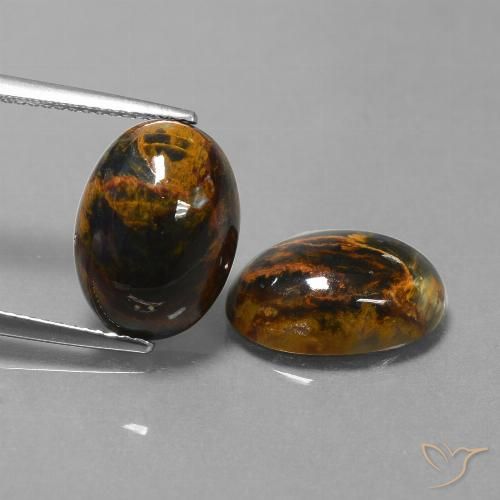 10.09ctw Natural Multicolorido Pietersite, oval, Opaco