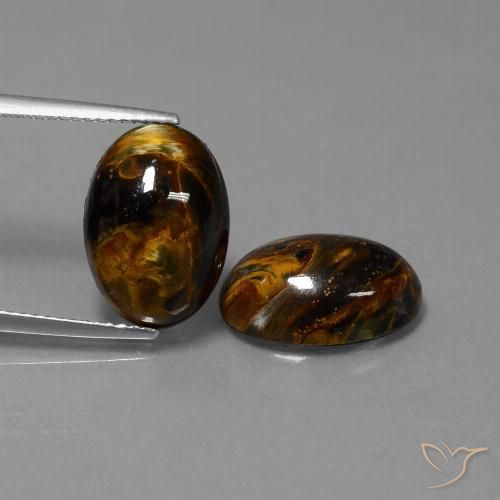 9.80ctw Natural Multicolorido Pietersite, oval, Opaco