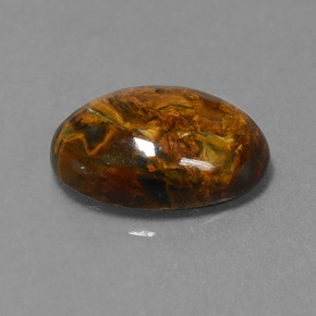 Pietersita multicolorido natural 7,19ct, corte oval, opaco