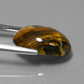 Pietersite Multicolorido Natural 7.17ct, Corte Oval, Opaco