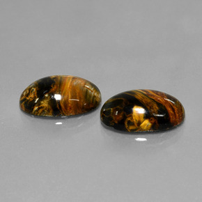 Pedras preciosas de pietersita multicolorido natural de  ct, corte oval, opaco