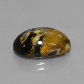 Pietersita multicolorido natural 4,99ct, corte oval, opaco