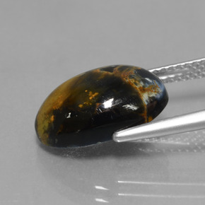 Pietersita multicolorido natural 4,99ct, corte oval, opaco
