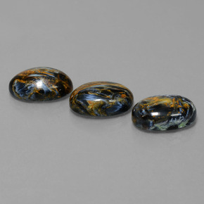 Pedras preciosas de pietersita multicolorido natural de  ct, corte oval, opaco