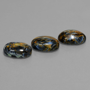 Pedras preciosas de pietersita multicolorido natural de  ct, corte oval, opaco