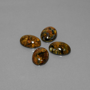 Pedras preciosas de pietersita multicolorido natural de  ct, corte oval, opaco