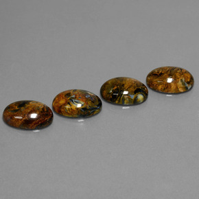 Pedras preciosas de pietersita multicolorido natural de  ct, corte oval, opaco