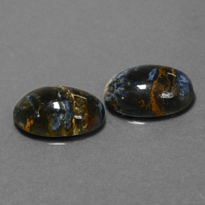 Pedras preciosas de pietersita multicolorido natural de  ct, corte oval, opaco