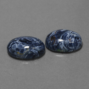Pedras preciosas de pietersita multicolorido natural de 9,79 ct, corte oval, opaco